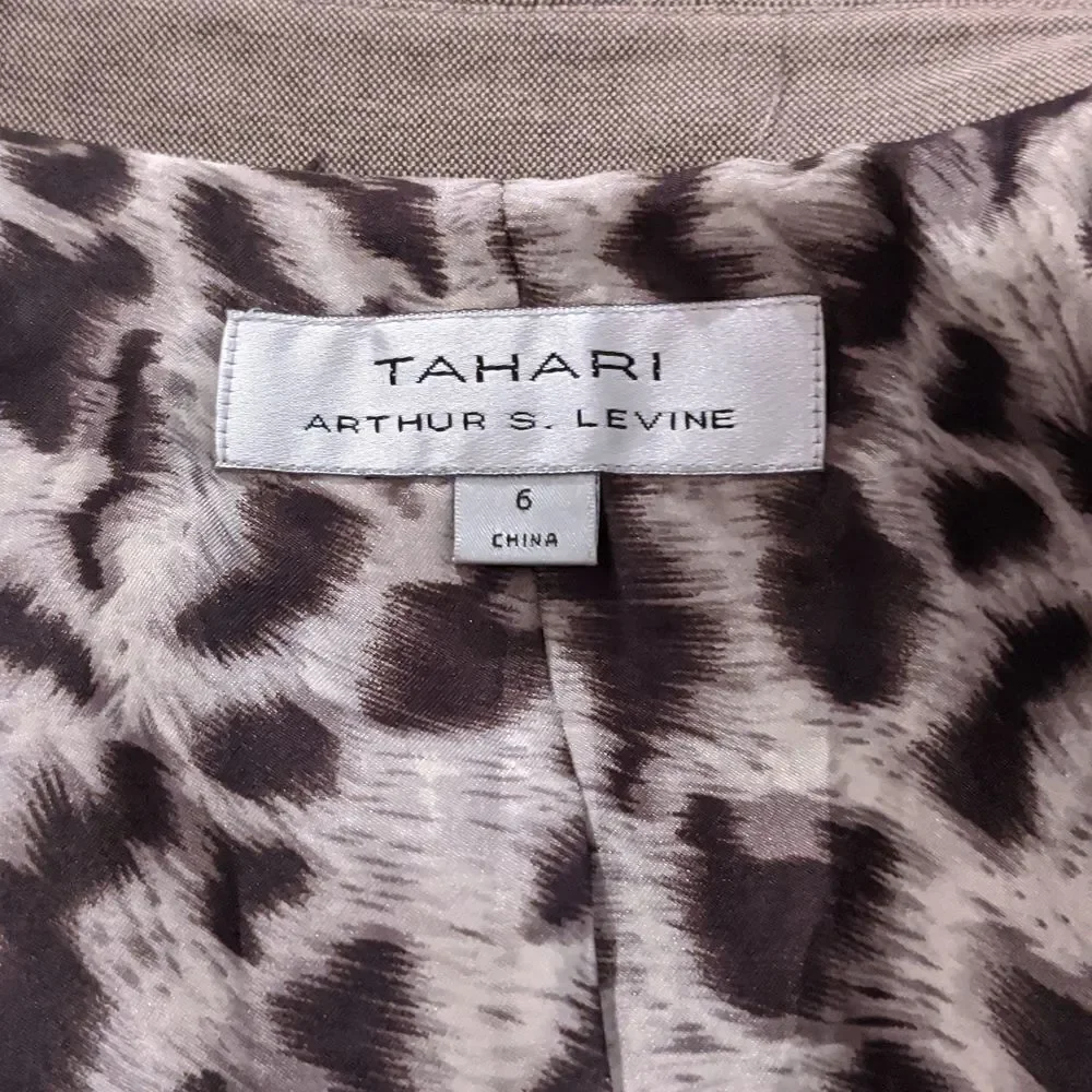 Size six tahari tan blazer